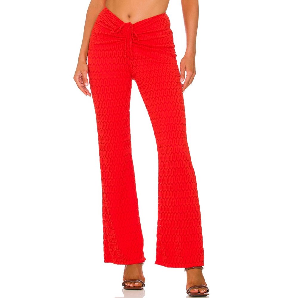 Lovers + Friends Kenya 2 Piece Top and Pants Set in Red NWT Size Small - Picture 2 of 5